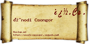 Ónodi Csongor névjegykártya