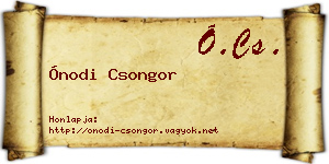 Ónodi Csongor névjegykártya