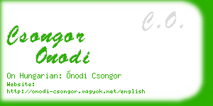 csongor onodi business card