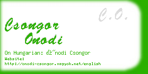 csongor onodi business card